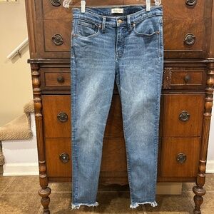 Madewell 9" High Rise Skinny Crop Jeans Women's Size 29
